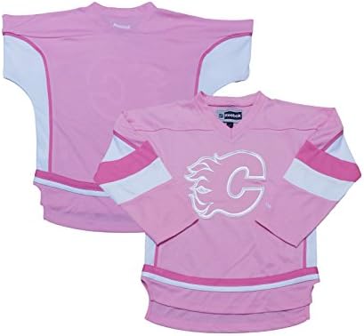 Outerstuff Calgary Flames Bebek Yürüyor Çocuk Pembe Kız Takım Logosu Çoğaltma Jersey