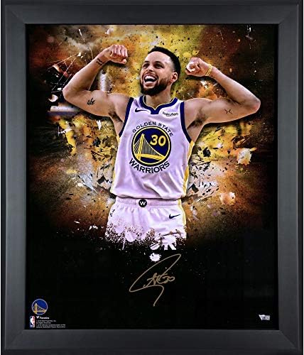 Stephen Curry Golden State Warriors Çerçeveli 20 x 24 Odak İçi Fotoğraf-İmzalı NBA Fotoğrafları