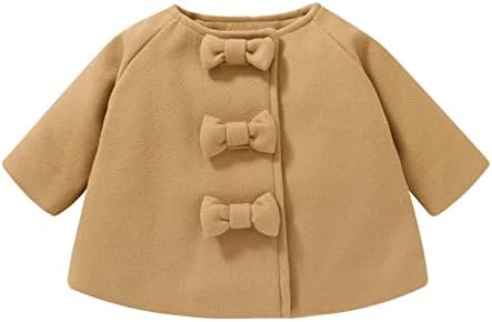 JEELLİGULAR Bebek Yürüyor Çocuk Kız Giysileri Kalın Ceket Ilmek Düğmeli Ceket Bebek Giyim Kıyafetler