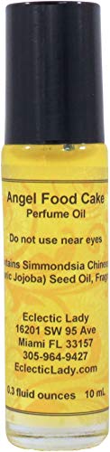 Angel Food Cake Parfüm Yağı, Küçük Organik Jojoba Yağı, Roll On, 0,3 oz
