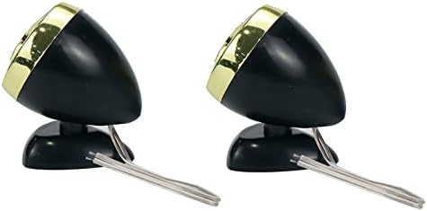 Modengzhe 2 Pcs Mini Araba Tweeter Hoparlörler Mini Boynuz Dome Hoparlörler için Araç Ses Sistemi ABS Malzeme (Altın ve Siyah)
