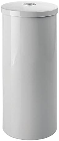 mDesign Modern Plastik Tuvalet Kağıdı Kağıt Rulo Tutucu Kapaklı Teneke Kutu Standı-3 Rulo Tuvalet Kağıdı için Dikey Banyo Depolama-Büyük