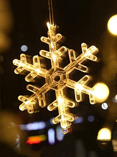 Noel aydınlatma noel ışıkları 1 pc Noel kar tanesi şekilli dekoratif ışık çelenk dize ışıkları, noel süslemeleri için ev, çelenk