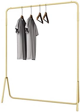 Demir Basit Giysi Asılı Ekran, Zemin Ayakta Giysi Rayı, Antirust Moda / Altın / 150cm