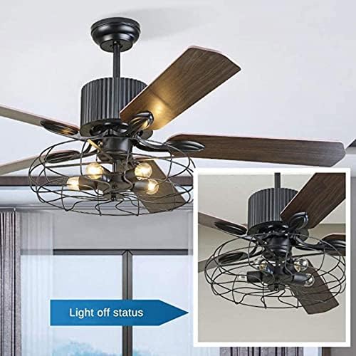 FOVKP avizeler,amerikan Retro fan ışık, endüstriyel rüzgar E27 demir avize ile Fan, ev oturma odası duvar kontrol anahtarı