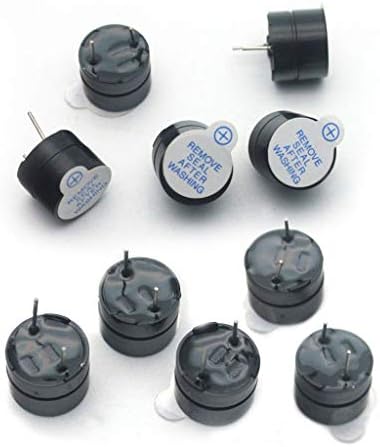 LEZAIMEI Aktif Buzzers, 10 adet/takım Mini 5 v Aktif Buzzer Uzun Sürekli Bip Sesi Alarm Bilgisayarlar için Siyah