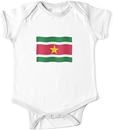 Surinam Bayrağı Bebek Onesie Kıyafet Bodysuits Tek Parça