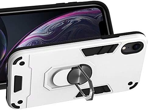 ıphone XR için, WVYMX Sert arka kılıf Kapak ile Halka Tutucu Standı Kickstand Manyetik araç tutucu ile Çalışmak için iPhone