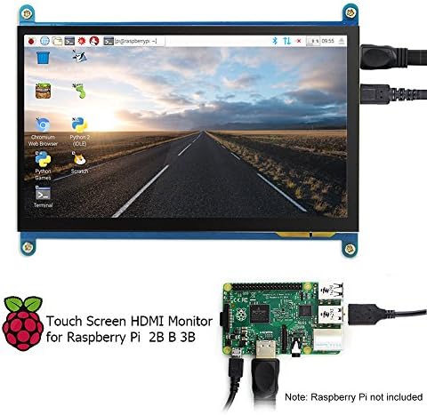 ELECROW Ahududu Pi Ekran Dokunmatik Ekran 7 İnç Mini HDMI Monitör LCD Ekran 1024x600 ile Uyumlu Ahududu Pi 400 4 3B + 3B Windows