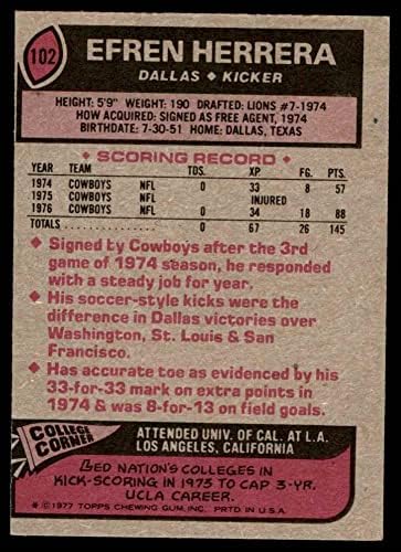 1977 Topps 102 Efren Herrera Dallas Kovboyları (Futbol Kartı) ESKİ Kovboylar UCLA