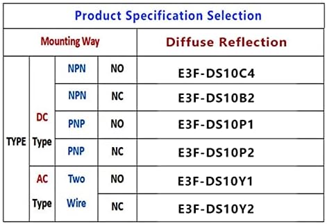 MSFDOG Fotoelektrik Anahtarı E3F-DS30C4/B2/P1/P2/Y1/Y2 Dağınık Yansıma Kızılötesi Sensör Yakınlık Anahtarı NPN PNP NO NC Mesafe