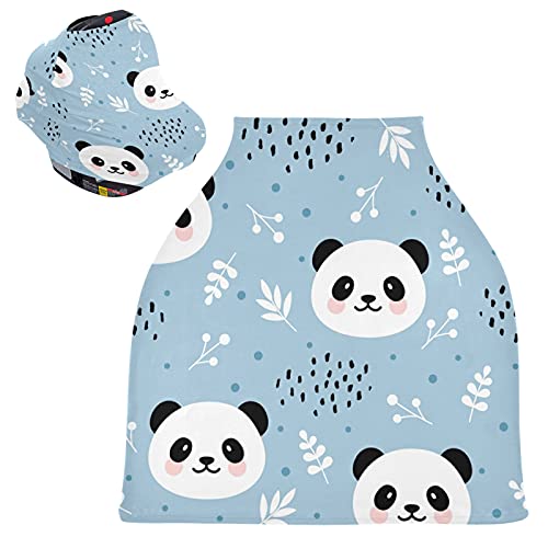 Bebekler için sevimli Panda Araba Koltuğu Gölgelik, Erkek Kız için Araba Koltuğu Kapağı, Hemşirelik Kapak Emzirme Eşarp Bebek