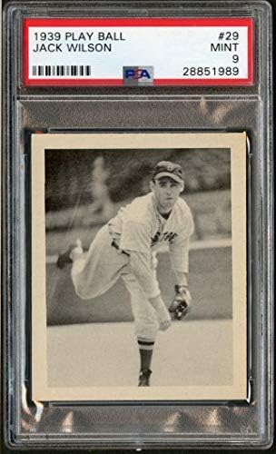 1939 Oyun Topu 29 Jack Wilson Red Sox Psa 9 28851989 - Beyzbol Slabbed Vintage Kartları