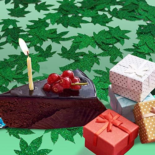 Esrar Konfeti Esrar Yaprak Tema Parti Süslemeleri için, 420 Doğum Günü, Tek Yeşil Ot Yaprak, bir Uyuşturucu Var Doğum Günü