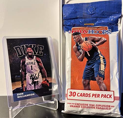 2019-20 Panini Hoops NBA Basketbol Yağ Paketi (30 Kart) - Zion Williamson ve Ja Morant'ın ÖZEL Deniz Mavisi/Turuncu Patlamasını