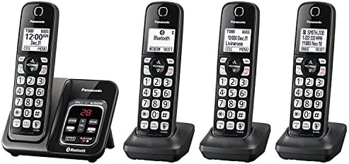 Panasonic KX-TGD564M Link2Cell Bluetooth Kablosuz Telefon, Sesli Yardım ve Telesekreterli - 4 Telefon (Yenilendi)