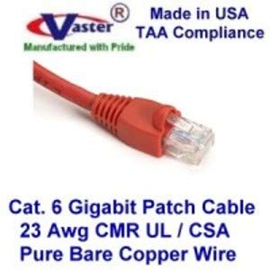 SuperEcable SKU - 81977-ABD'de üretilmiştir-kırmızı-36 FT-UTP Kedi.6 Ethernet Yama Kablosu-UL CMR 23AWG