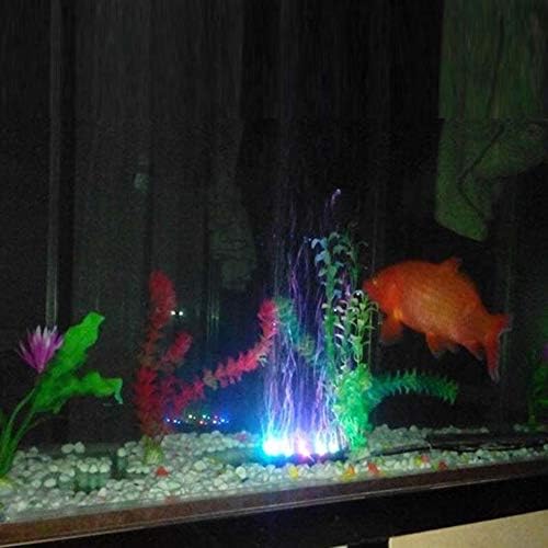 YUUAND Akvaryum aydınlatma 12 LED Dalgıç kabarcık ışık hava Taş akvaryum balık tankı pompası perde Bir Boyut