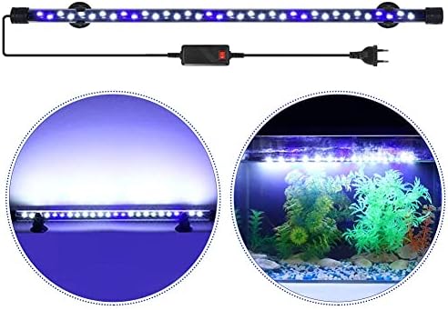 LED akvaryum ışık, balık tankı LED ışık, plastik vantuz Enerji tasarrufu Peyzaj akvaryum için(18LED)