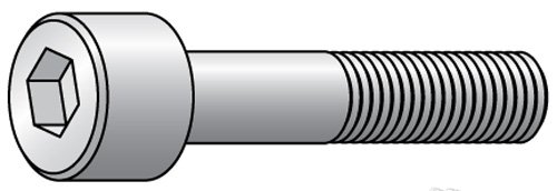 M36-4.00 x 240mm-Siyah Kaplama Isıl İşlem Görmüş Alaşımlı Çelik-Kapak Vidaları-Soket Başlığı