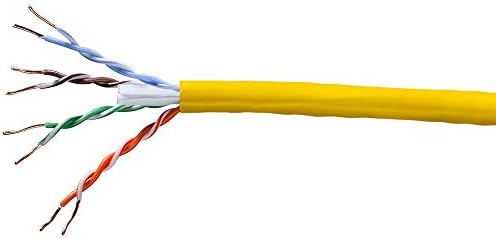Monoprice Cat6 Ethernet Toplu Kablo-Ağ İnternet Kablosu-Katı, 550Mhz, UTP, CMP, Plenum, Saf Çıplak Bakır Tel, 23AWG, Logo yok,
