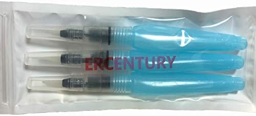 ERCENTURY Su Boyama Fırçası Kalem Seti (Uzunluk: 5.9 inç), Su İle Doldurulabilir, Suluboya Resim ve Yazı için Sızdırmaz, 3