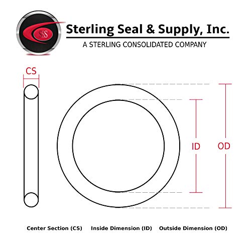 028 Silikon O-Ring 70A Shore Kırmızı, Sterling Seal (100'lü Paket)