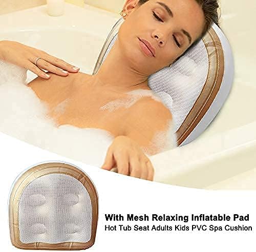 58bh Spa Yastık, Yükseltilmiş Banyo Yastık Sıcak Küvet Booster Koltuk Pad ile Vantuz, su geçirmez Yumuşak Kaymaz Şişme Masaj