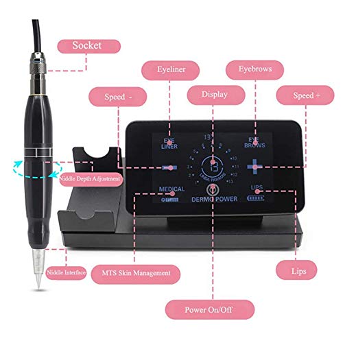 Kaş Dudak Dövme Makinesi Seti ile Dokunmatik Ekran LCD ekran Çok Fonksiyonlu Elektrikli Kalem Döner Microblading Dövme Dijital