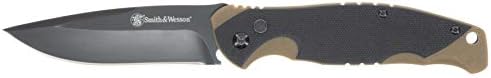 Smith & Wesson Freelancer 8in Yüksek Karbon S. S. Push Button Katlanır Bıçak ile 3.2 in Klip Noktası Bıçak ve G10 Kolu için