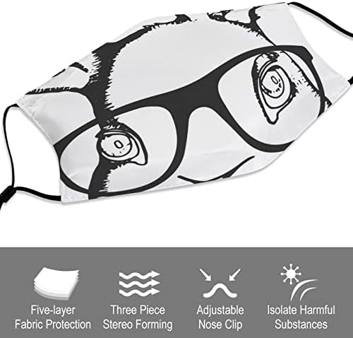 Yüz maskeleri gözlük tavşan beyaz yeniden kullanılabilir toz geçirmez yüz maskesi yetişkin erkekler kadınlar için 1 ADET
