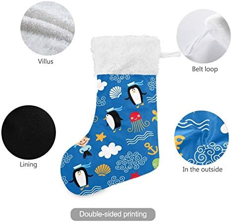 Qılmy Noel Çorap Büyük Şeker Penguen Deniz Ahtapot Kaplumbağa Çorap Stuffers Çocuklar Kişiselleştirilmiş Çorap ile Kristal
