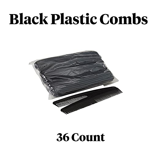 McKesson Siyah Plastik Taraklar-Küçük, Hafif Paket, Islak veya Kuru Saçların Kolay Şekillendirilmesini Sağlar - 7 inç, 36 Sayım