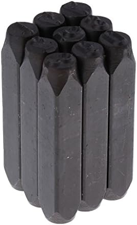 Baoblaze 3mm / 4mm / 5mm/6mm / 10mm / 12.5 mm Pullar Mektuplar Alfabe Numaraları Set Yumruk Çelik Metal Aracı Craft-Numarası