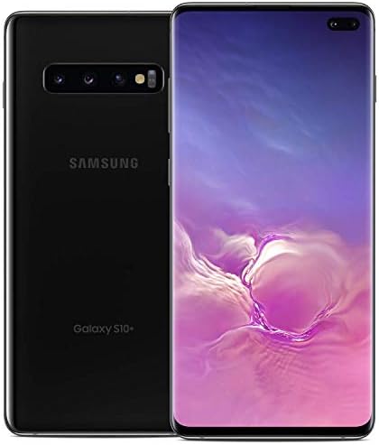 Düz Konuşma Samsung Galaxy S10 Artı SM - G975U - 128GB-Prizma Siyah (Kilidi) Samsung Şarj Pedi ve Yüklü Zırh Takım Elbise Ekran