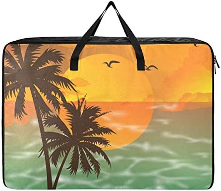 MCHIVER Yorgan saklama çantası Giyim Organizatör-Yaz Plaj Altında Yatak Depolama Kovaları Yorgan Depolama Tote Temizle Pencere