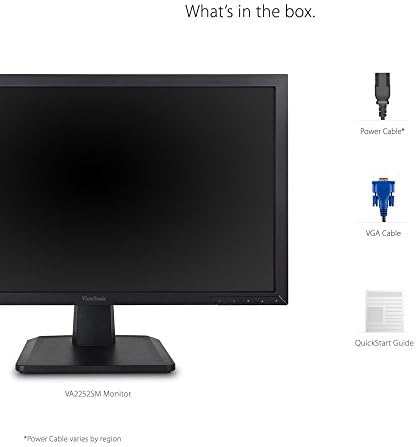 ViewSonic VA2252SM Ev ve Ofis için 22 İnç 1080p LED Monitör DisplayPort DVI ve VGA Girişleri, Siyah