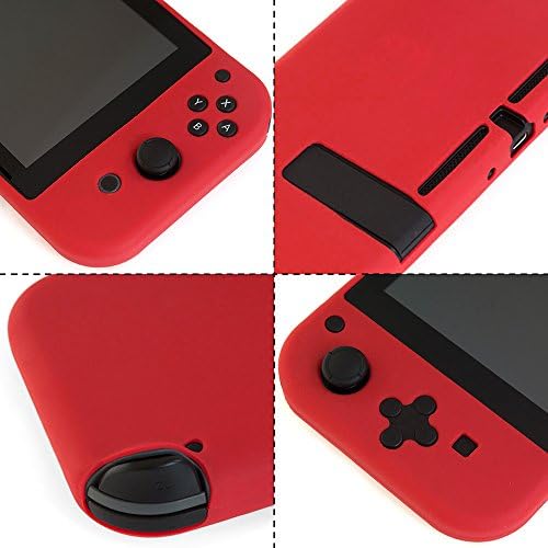 Silikon Kılıf için Nintendo Anahtarı ile 3 Ekran Koruyucu, FineGood Koruyucu Yumuşak Anti-kayma Case Arka Kapak ile Anti-Scratch