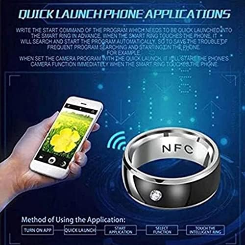 Haiwae Yaratıcı Su Geçirmez Akıllı NFC ????ıng, Akıllı Telefon için Evrensel Dahili Ultra Hassas NFC Yongası, Çok Yönlü Algılama