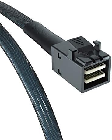2 Paket Dahili Mini SAS HD Kablosu SFF 8643'ten SFF 8643'e - Yan Bantlı Mini SAS Kabloları, 4 Bağlantı Noktasına (4 Şerit)