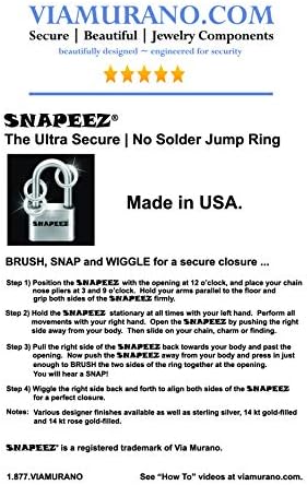 SNAPEEZ Ultra Güvenli Lehimsiz Atlama Halkası - SNAPEEZ II 24 kt. Saf Gül Altın ULTRAPLATE Yüzük Sert Açık Atlama 10mm Ağır