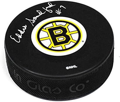 Ed Sandford Boston Bruins İmzalı Orijinal Altı Hokey Diski-İmzalı NHL Diskleri