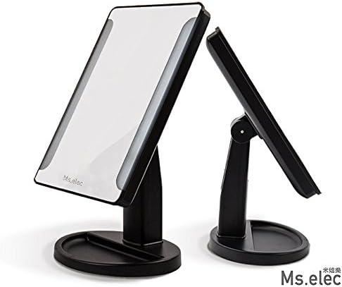 Ms. elec Parlamayan Doğal Işık, 10x Büyüteçli Led Işıklı Makyaj Aynası, Ayarlanabilir Parlaklık, Dokunmatik Ekran, Piller ve