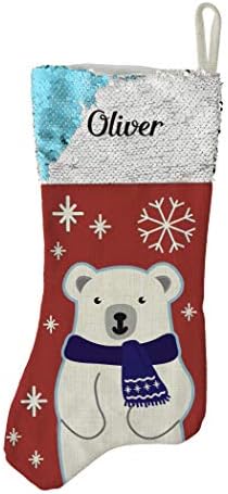 Kişiselleştirilmiş Hediyeler Kawaii Kutup Ayısı Temalı Mavi ve Beyaz Flip Pullu Çorap 2 Paket Özelleştirilmiş Flip Pullu Çorap