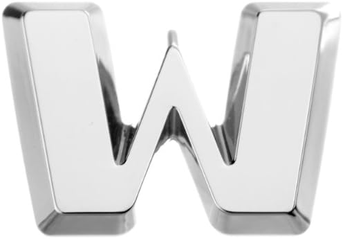 Luxbling Araba Krom 3D Mektup-Gümüş-W