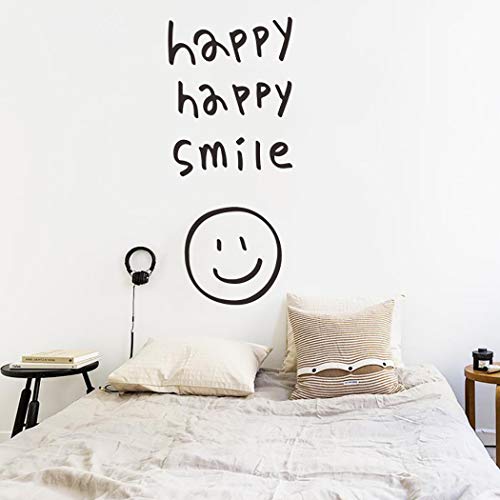 Duvar Sticker, JUSTDOLİFE Dekoratif Mektup Mutlu Gülümseme Duvar Sticker Sanat Duvar Dekor Ev Mutfak Yatak Odası Dekor için