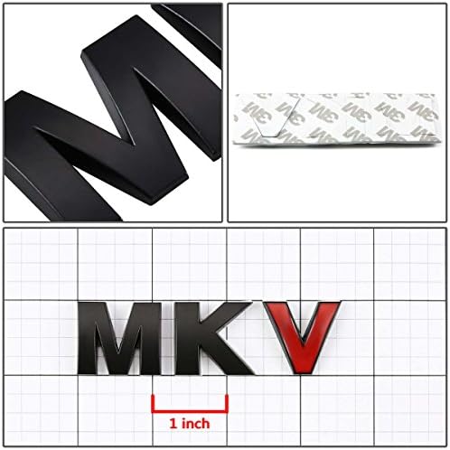 Metal Amblem Çıkartması Logo Trim Rozeti MK V (Kırmızı ve Gümüş)