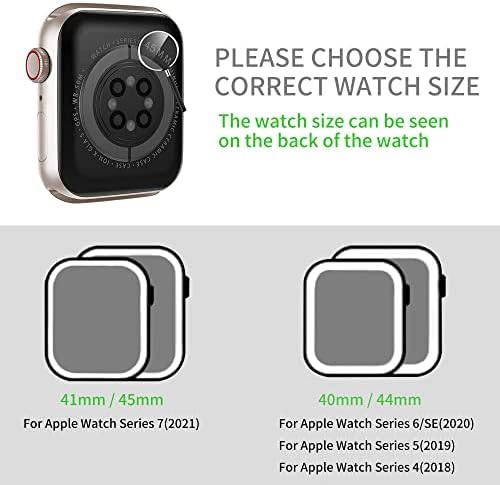 Koruyucu Kılıf Apple Watch Serisi 7 41mm Kapak ile Uyumlu, Çift Sıralı Bling Kristal Elmas Koruyucu Kapak PC Kaplama Tampon