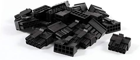 X-DREE 20 Adet 3mm Pitch 10 Pin Erkek Soket PC Güç Kaynağı ATX Konektörü Siyah için (20 adet 3mm Pitch 10 Pin Maço Soket PC