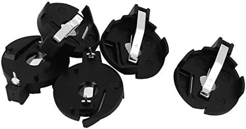 VNDEFUL 10 Adet Siyah CR 2025 2032 23mm x 6mm Sikke Hücre Düğme Pil Tutucu